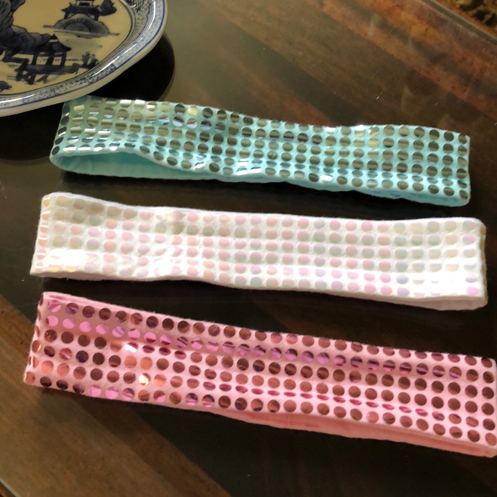 Set of 3 shiny girls headbands